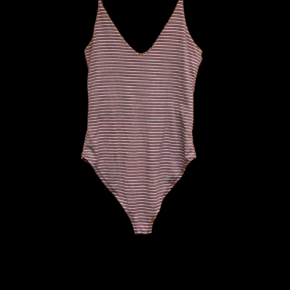 *DONATING 9/1/2025* GAZE Striped Bodysuit Size XS - Picture 2 of 7
